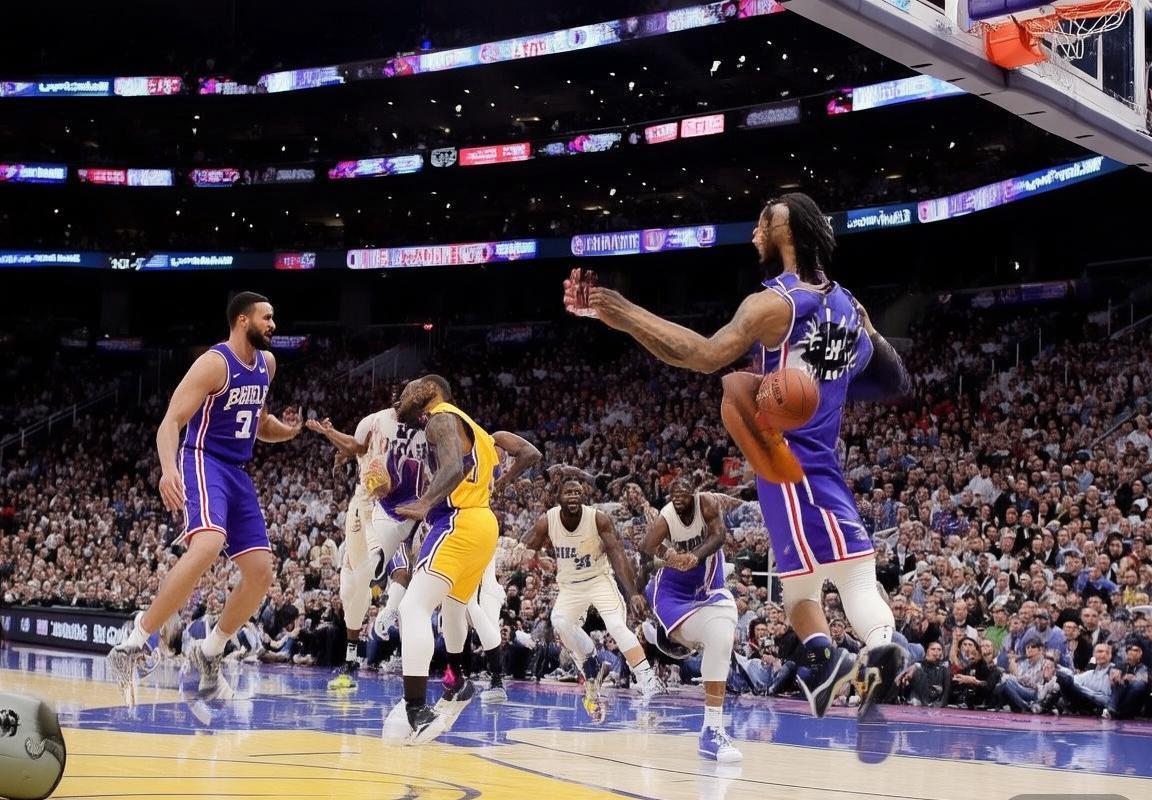 NBA焦点战：湖人76人激战正酣，内线对决与逆转解析